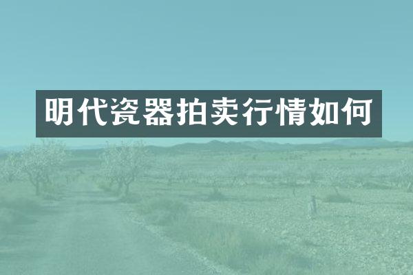 明代瓷器拍卖行情如何