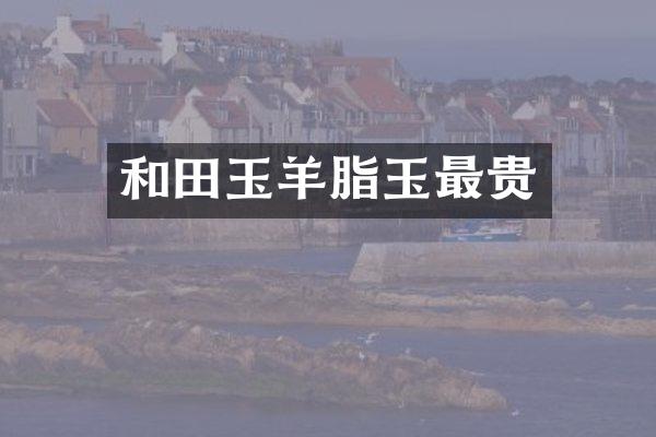 和田玉羊脂玉最贵