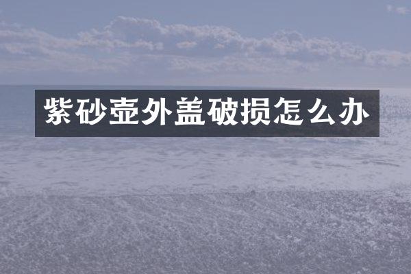 紫砂壶外盖破损怎么办