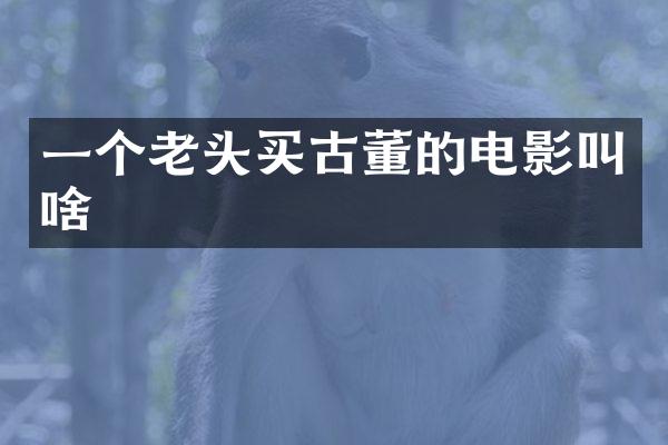 一个老头买古董的电影叫啥