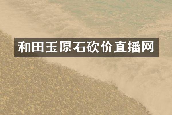 和田玉原石砍价直播网