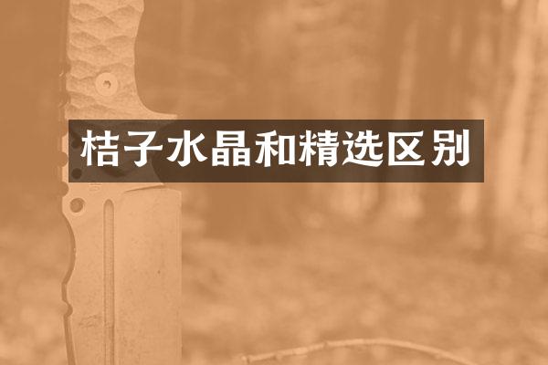 桔子水晶和精选区别
