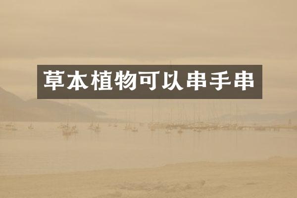草本植物可以串手串