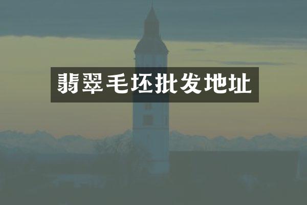 翡翠毛坯批发地址