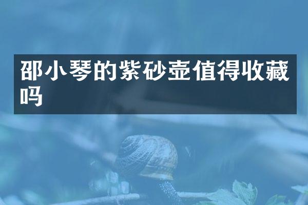 邵小琴的紫砂壶值得收藏吗