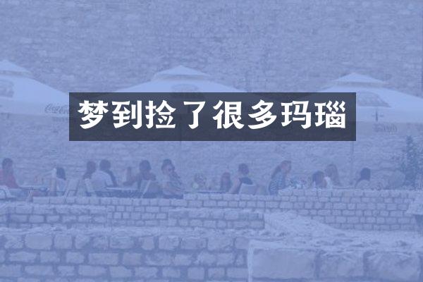 梦到捡了很多玛瑙
