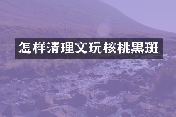 怎样清理文玩核桃黑斑