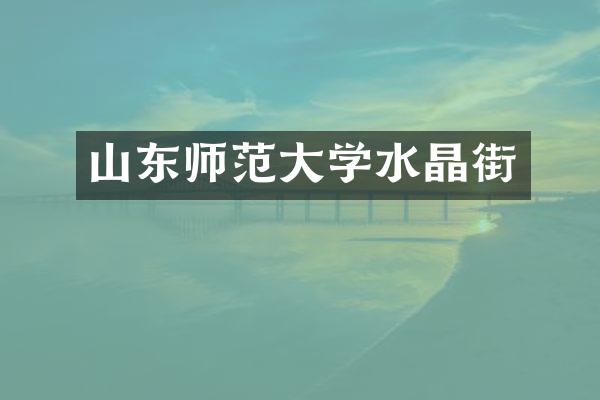山东师范大学水晶街