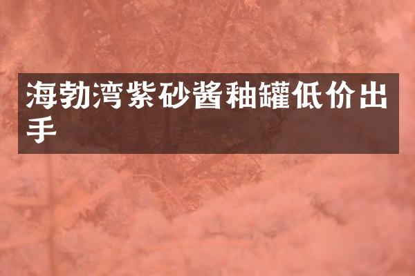 海勃湾紫砂酱釉罐低价出手