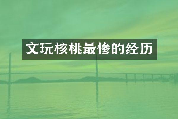 文玩核桃最惨的经历