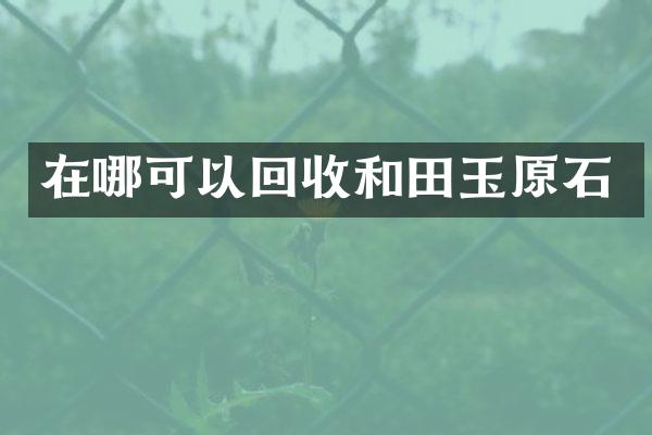 在哪可以回收和田玉原石