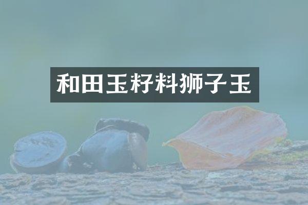 和田玉籽料狮子玉
