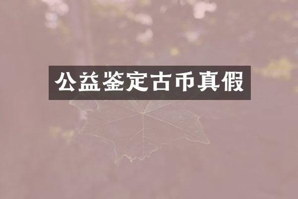 公益鉴定古币真假
