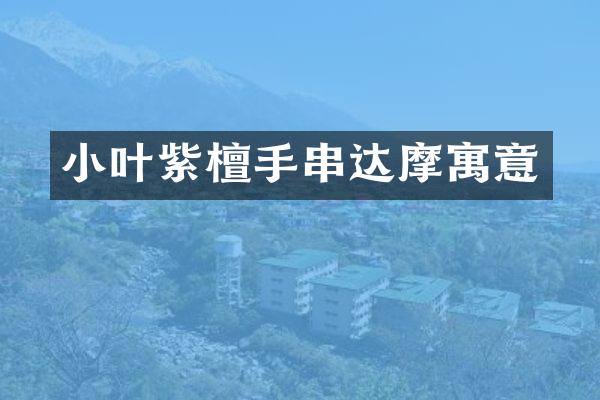 小叶紫檀手串达摩寓意