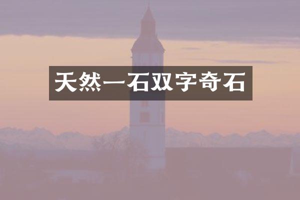 天然一石双字奇石