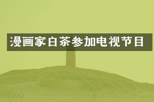 漫画家白茶参加电视节目