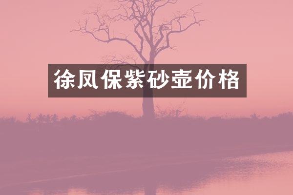 徐凤保紫砂壶价格