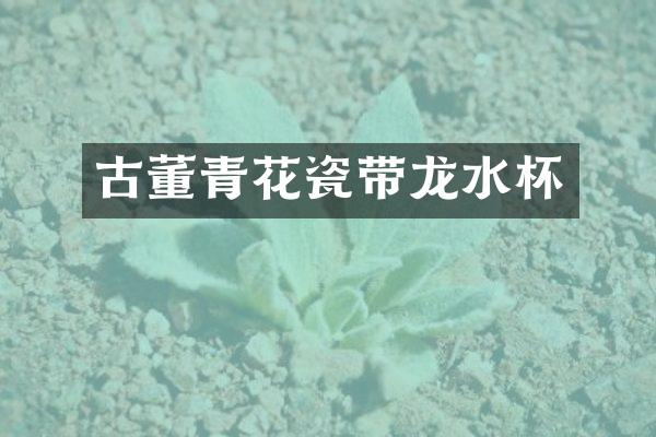 古董青花瓷带龙水杯