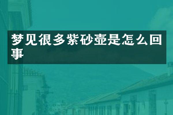 梦见很多紫砂壶是怎么回事