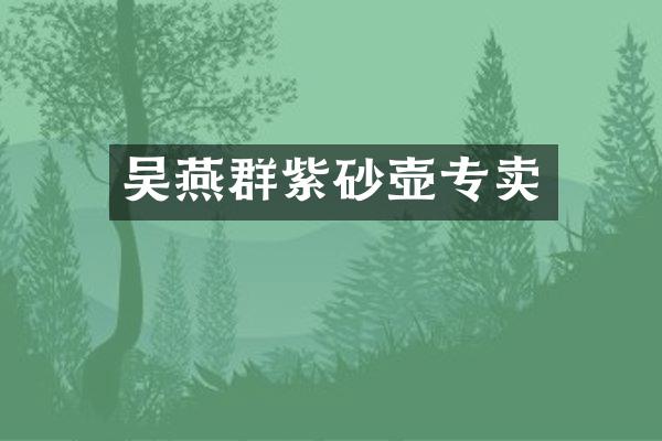 吴燕群紫砂壶专卖