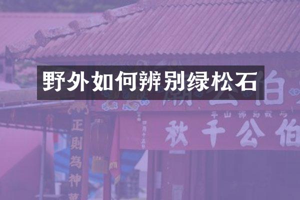 野外如何辨别绿松石