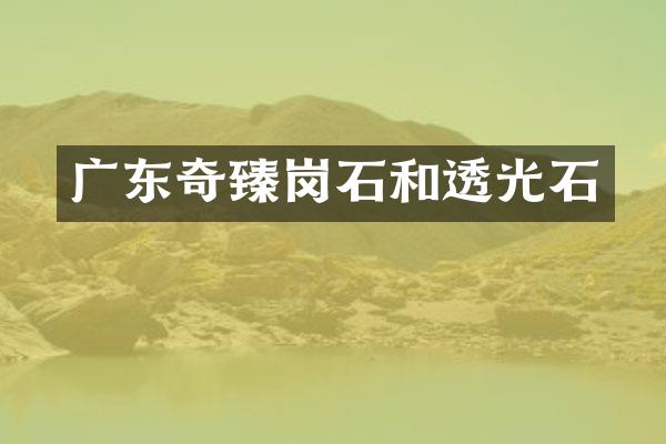 广东奇臻岗石和透光石