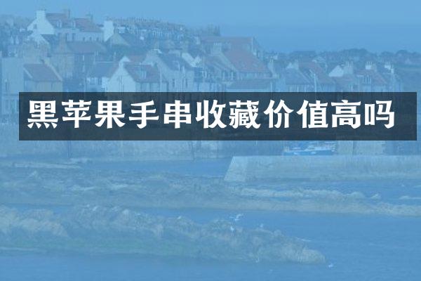 黑苹果手串收藏价值高吗
