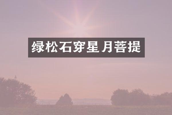 绿松石穿星月菩提