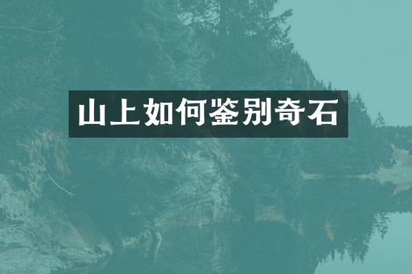 山上如何鉴别奇石