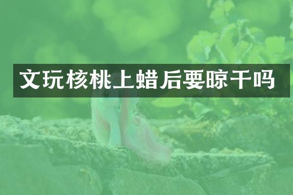 文玩核桃上蜡后要晾干吗
