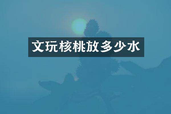 文玩核桃放多少水