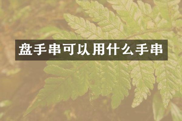 盘手串可以用什么手串