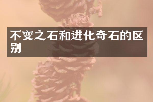 不变之石和进化奇石的区别
