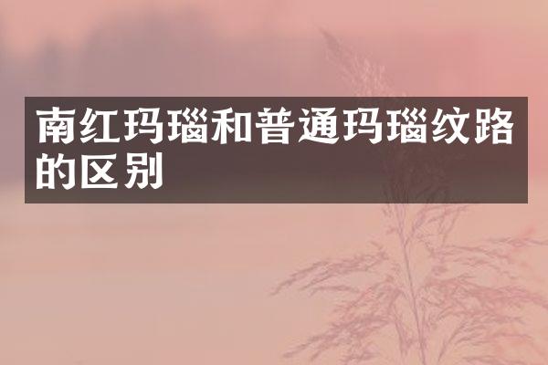 南红玛瑙和普通玛瑙纹路的区别