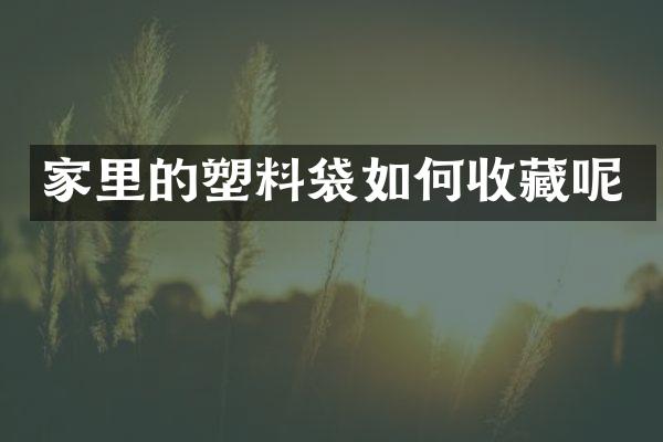 家里的塑料袋如何收藏呢