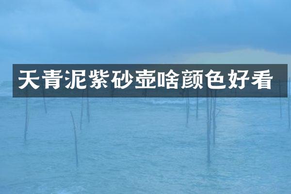 天青泥紫砂壶啥颜色好看