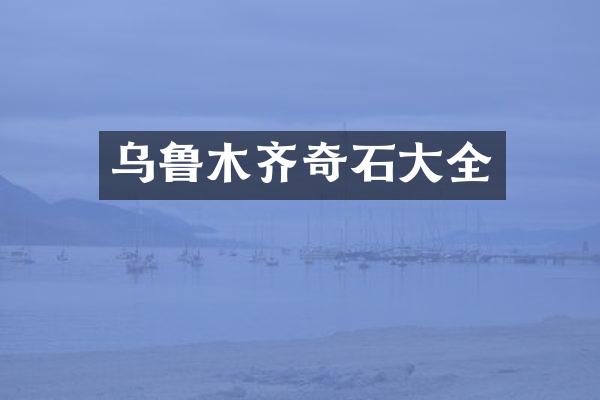 乌鲁木齐奇石大全