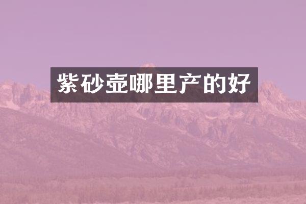 紫砂壶哪里产的好