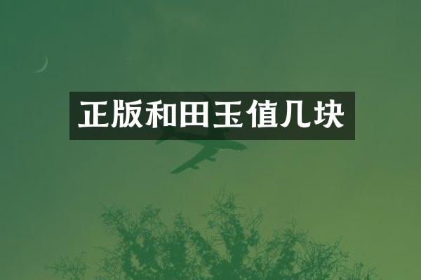 正版和田玉值几块
