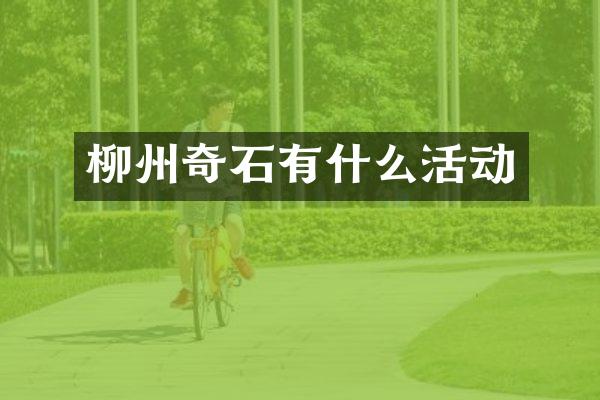 柳州奇石有什么活动