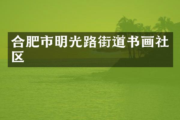 合肥市明光路街道书画社区
