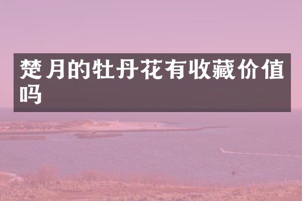 楚月的牡丹花有收藏价值吗