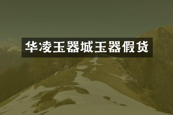 华凌玉器城玉器假货