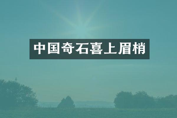 中国奇石喜上眉梢