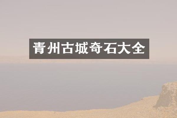 青州古城奇石大全