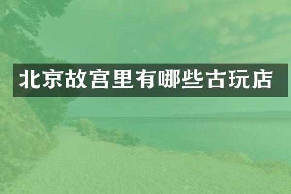 北京故宫里有哪些古玩店