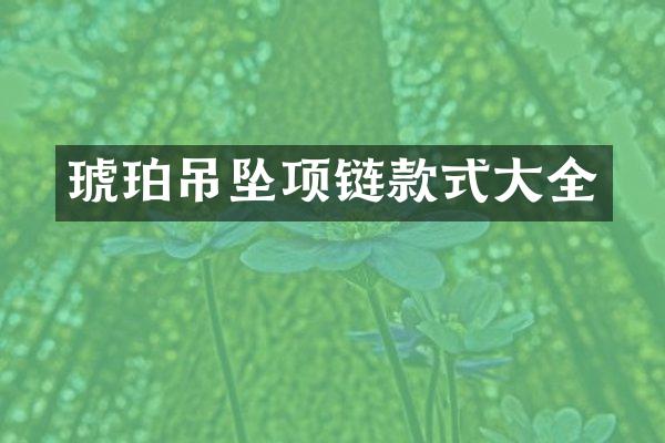 琥珀吊坠项链款式大全
