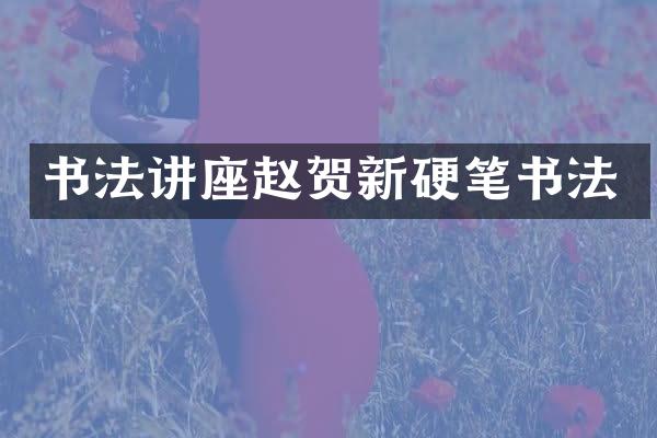 书法讲座赵贺新硬笔书法