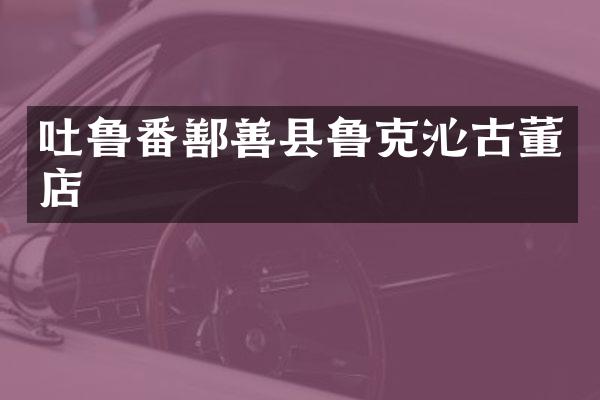 吐鲁番鄯善县鲁克沁古董店