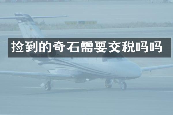 捡到的奇石需要交税吗吗